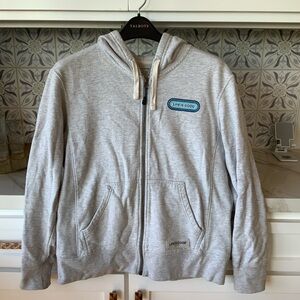 Women’s Life Is Good Light Gray Hoodie with Logo